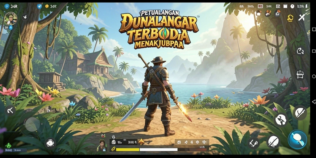 Gambar menampilkan petualangan seru di dunia terbuka 34R.