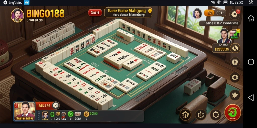 Screenshot utama BINGO188 menampilkan gameplay Mahjong yang menarik.
