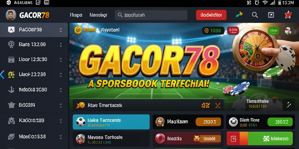 Tampilan gameplay taruhan olahraga di GACOR78 yang interaktif.