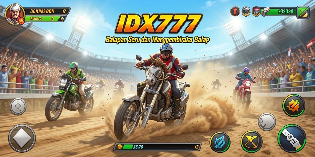 Tampilan gameplay balapan seru di IDX777 dengan grafis memukau.