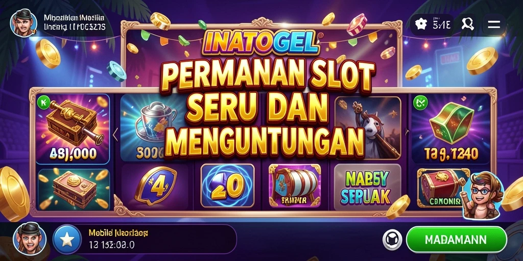 Tampilan menakjubkan dari gameplay Slot di INATOGEL.