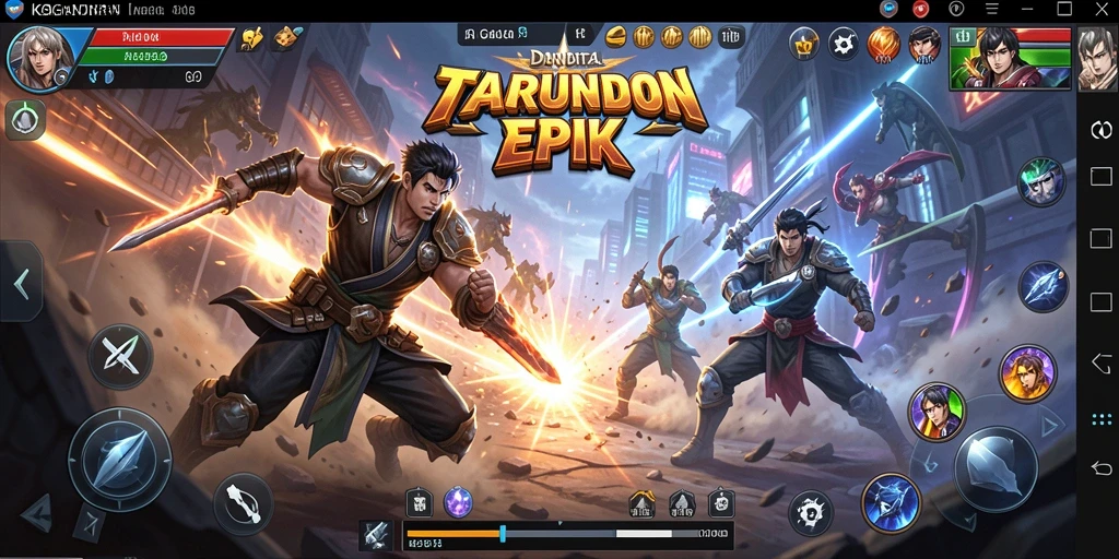 Screenshot KAGANDAN menunjukkan aksi seru pertarungan antar karakter.