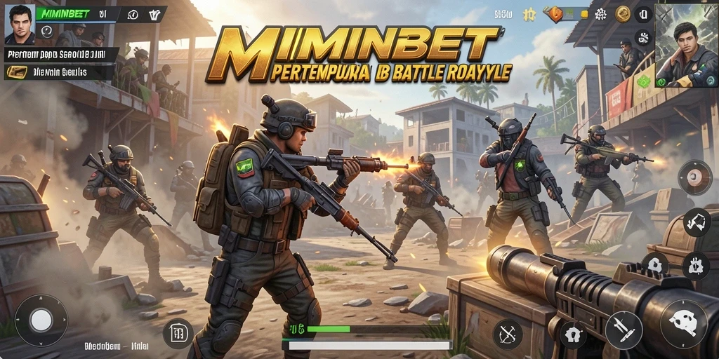 Tampilan seru dari gameplay Battle Royale MIMINBET dengan aksi dan strategi.