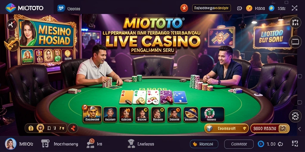 Tampilan gameplay Live Casino MIOTOTO dengan dealer nyata yang memikat.