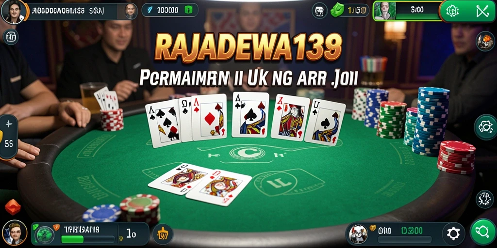 Tampilan seru gameplay poker di RAJADEWA138.
