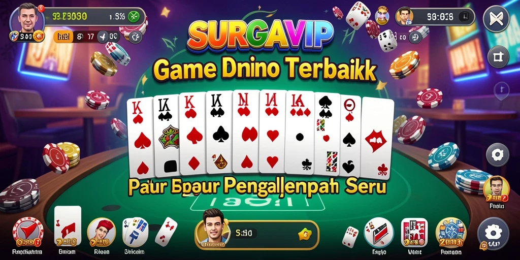 Tampilan gameplay SURGAVIP yang menarik dan seru di dalam permainan Domino.